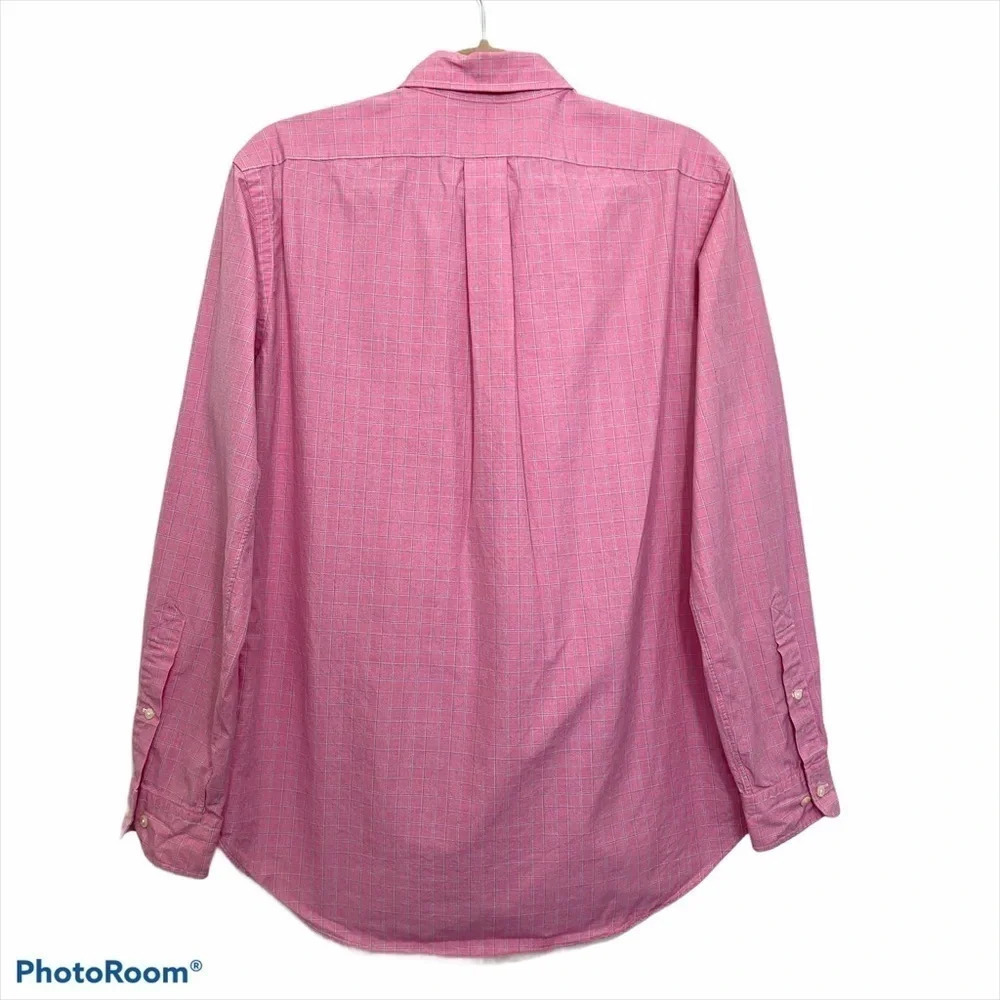 Ralph Lauren Button Down Dress Shirt Classic Fit Pink with green pony - Picture 9 of 14